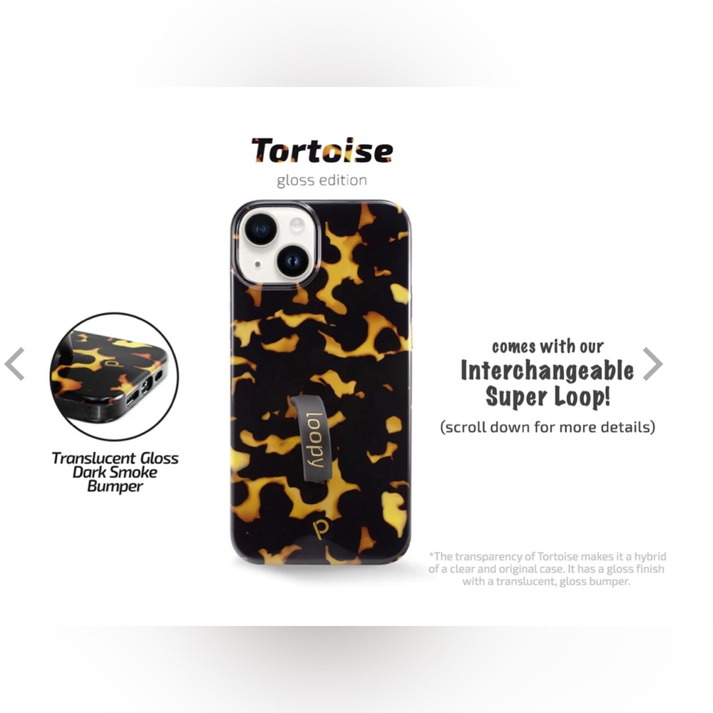 Loopy Case- GLOSS EDITION Tortoise IPhone 14 Plus 6.7